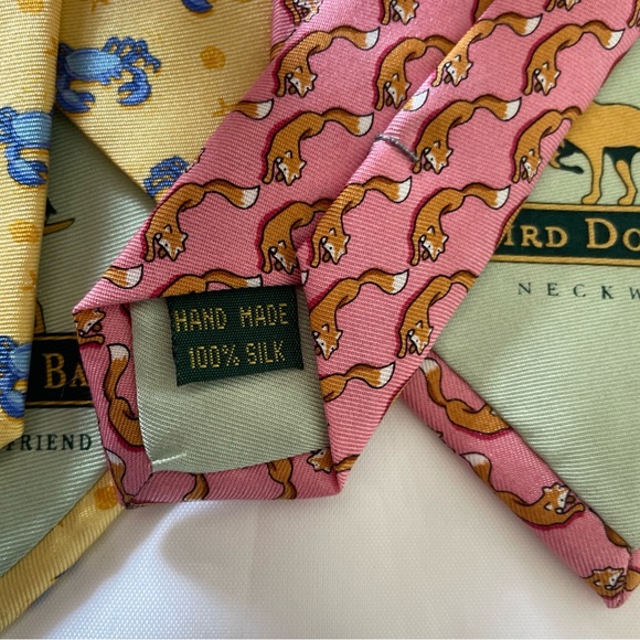 Lot 2 Bird Dog Bay Men's Neck Tie Excellent Condition 100% Silk - Picture 6 of 8